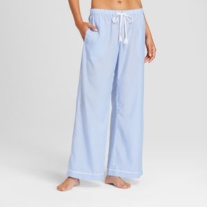 Woman’s Striped Pajama Pants — Summer Blue